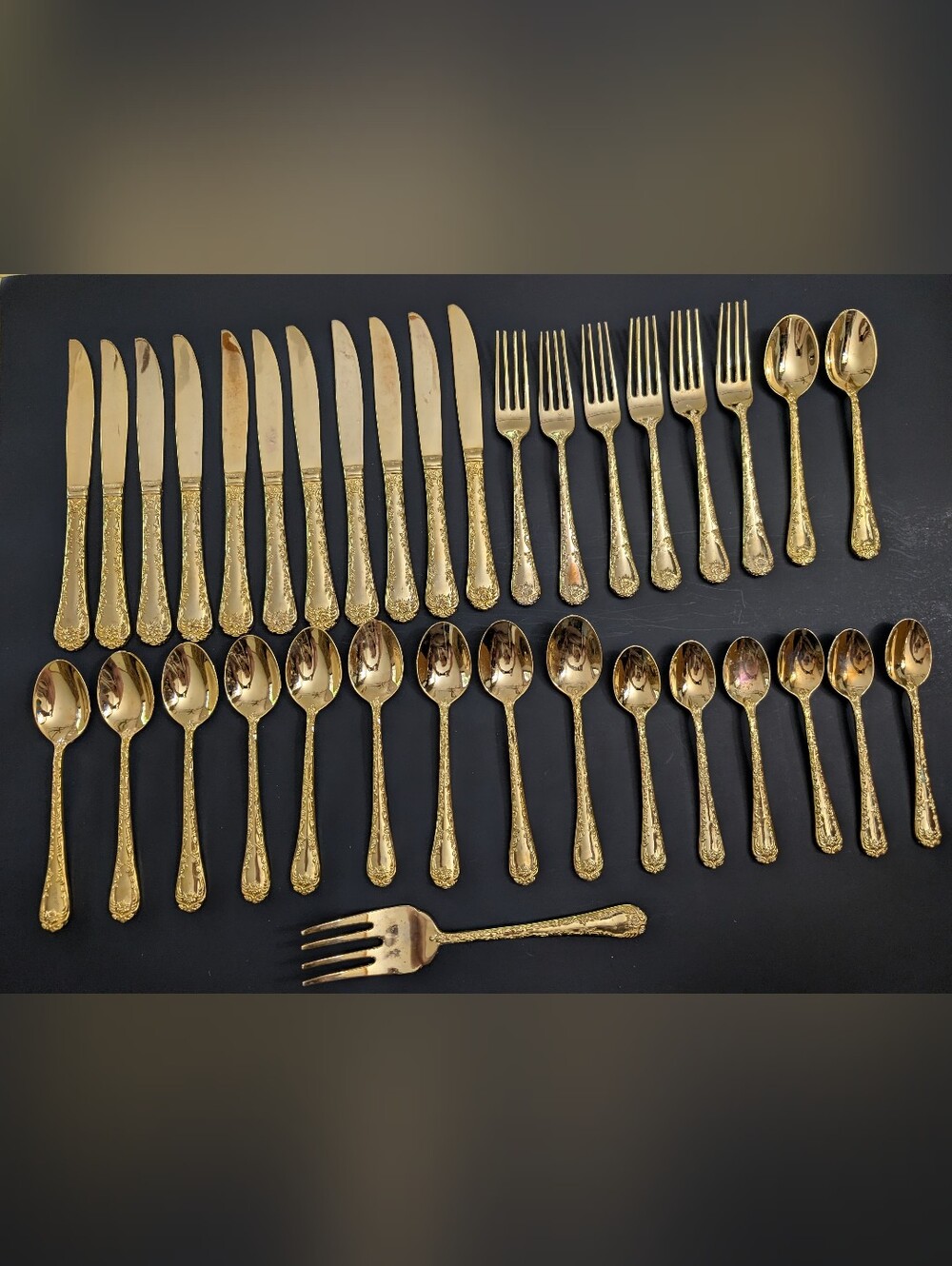 WM Rogers & Son Enchanted Rose Gold Flatware 8-2026